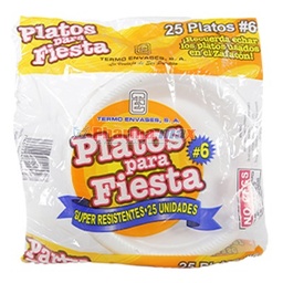 [6960] PLATOS PARA FIESTA #6 PQ 25