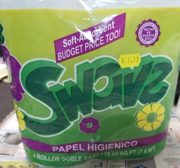 [1164] PAPEL BAÑO SWAVS 4ROLLOS