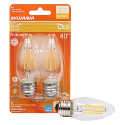 [11630] SYLVANIA 2PK CLEAR BULBS 40W