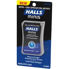 [624] HALLS EXTRA MINIS MENTHOL PQT/24