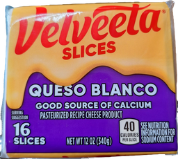 [9656] QUESO BLANCO VELVEETA 16 SLICES